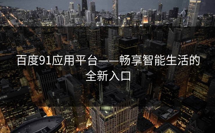 百度91应用平台——畅享智能生活的全新入口