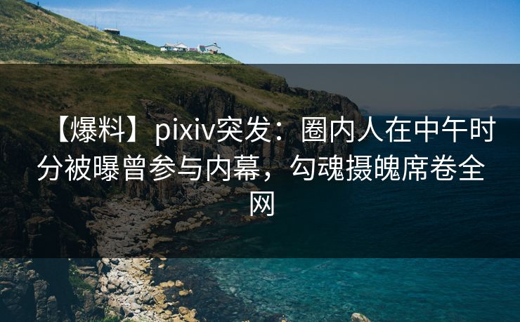 【爆料】pixiv突发：圈内人在中午时分被曝曾参与内幕，勾魂摄魄席卷全网