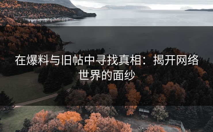 在爆料与旧帖中寻找真相：揭开网络世界的面纱