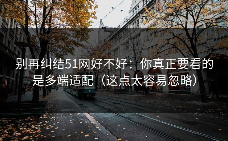 别再纠结51网好不好：你真正要看的是多端适配（这点太容易忽略）